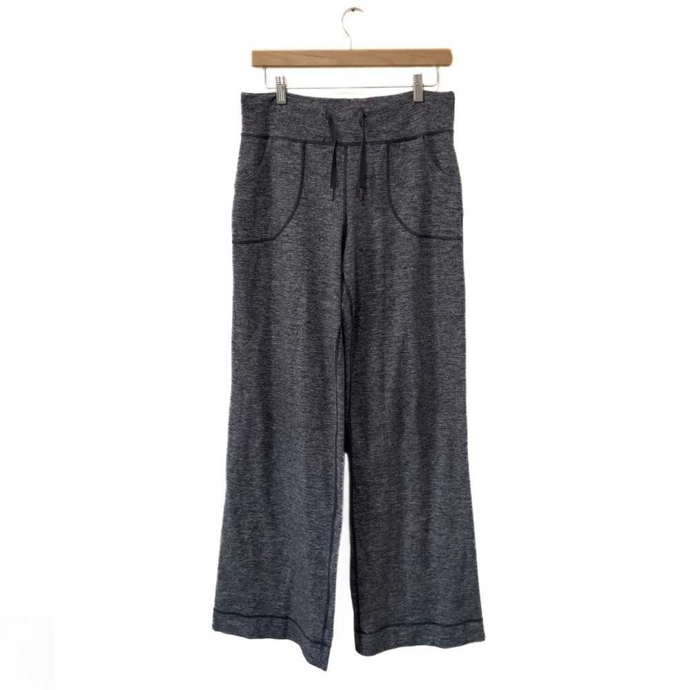 Lululemon Grey Marled High-Rise Wide-Leg Yoga Workout Pants Size 8